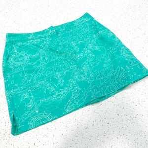 Izod NWOT Golf skirt Skort size 10 teal Nautical built in shorts